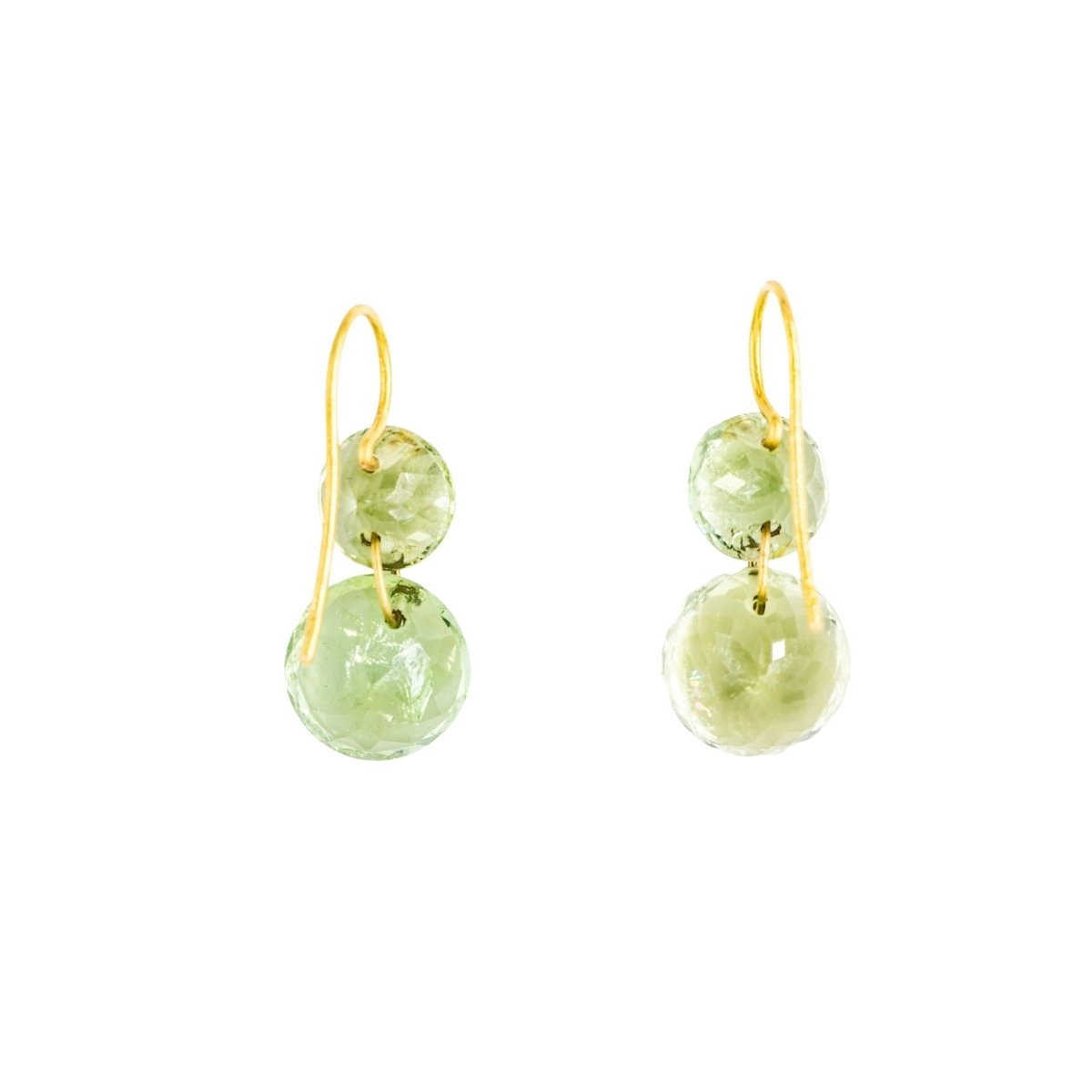Boucles d'oreilles Pendantes MARIE-HÉLÈNE DE TAILLAC "Gem Incandescence" en or jaune et tourmaline verte - Castafiore