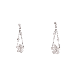 Earrings Messika , "Spring" white gold, diamonds.