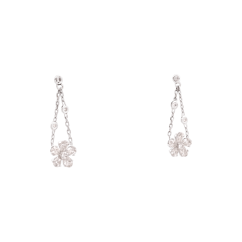 Earrings Messika , "Spring" white gold, diamonds.