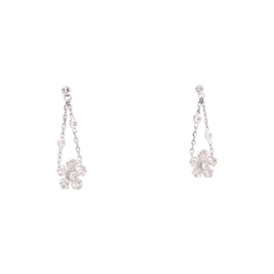 Earrings Messika , "Spring" white gold, diamonds.