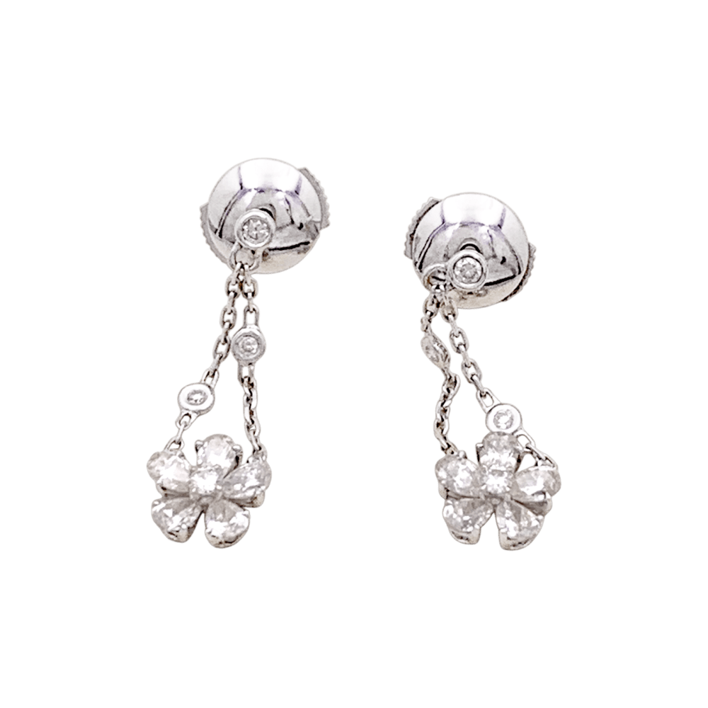 Earrings Messika , "Spring" white gold, diamonds.