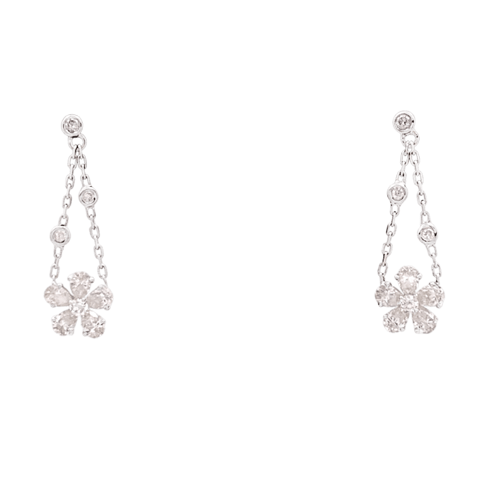 Earrings Messika , "Spring" white gold, diamonds.