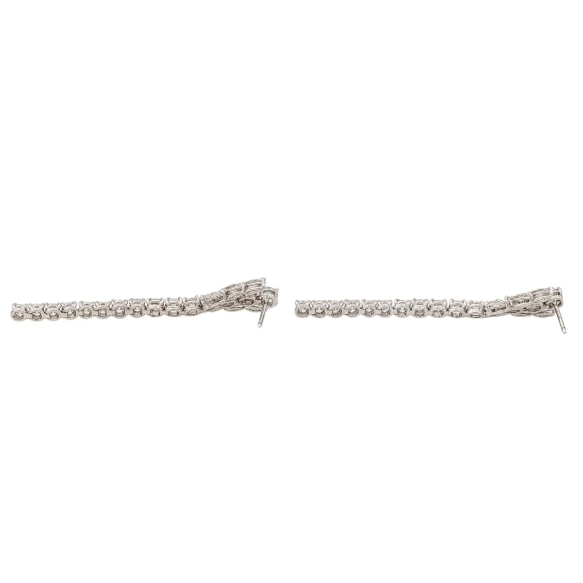 Boucles d'oreilles Pendantes Or blanc Diamant - Castafiore