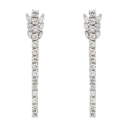Boucles d'oreilles Pendantes Or blanc Diamant - Castafiore