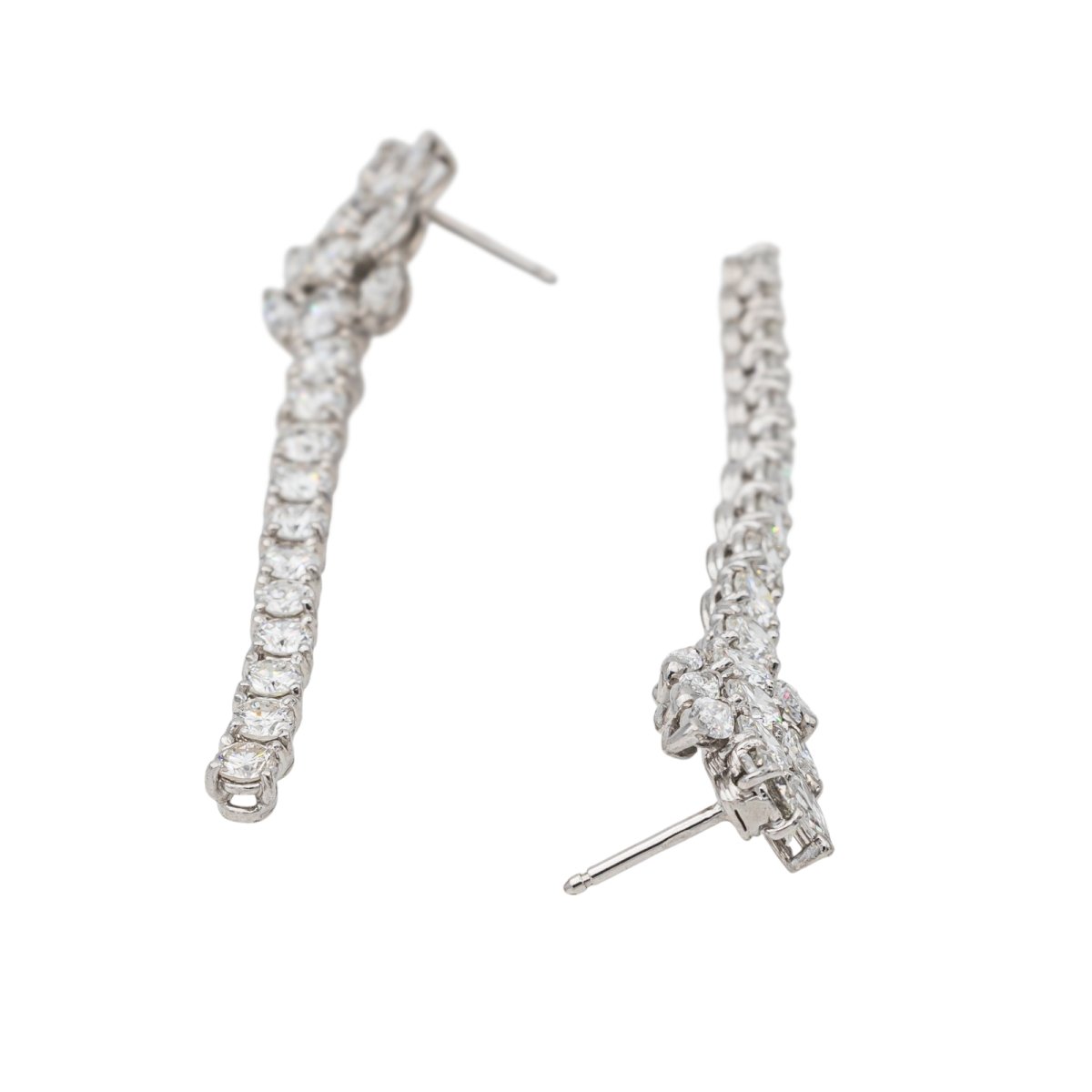 Boucles d'oreilles Pendantes Or blanc Diamant - Castafiore