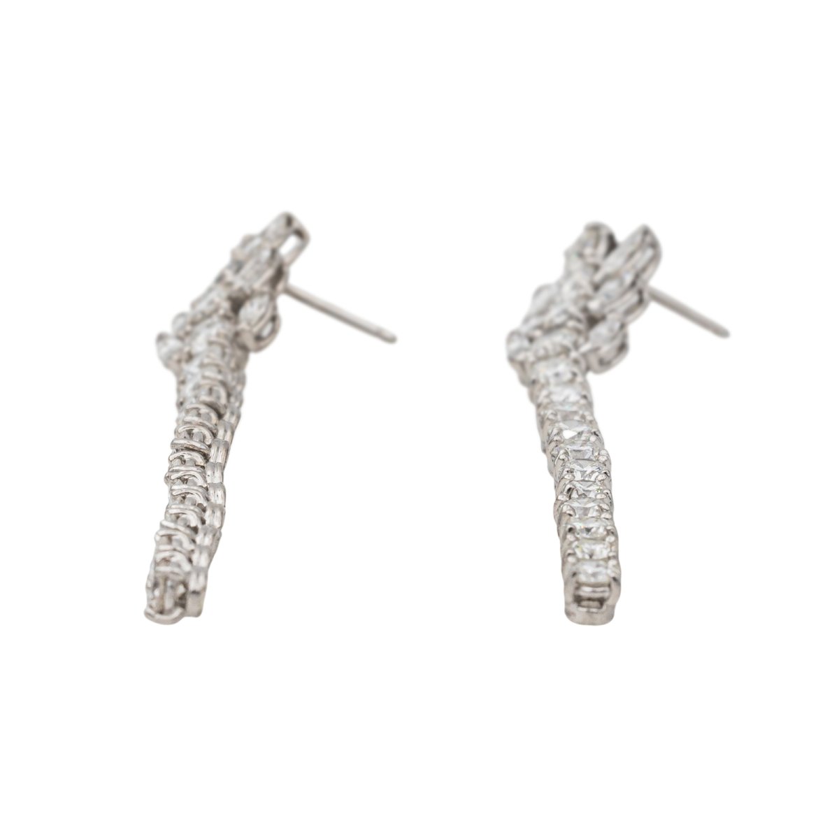 Boucles d'oreilles Pendantes Or blanc Diamant - Castafiore