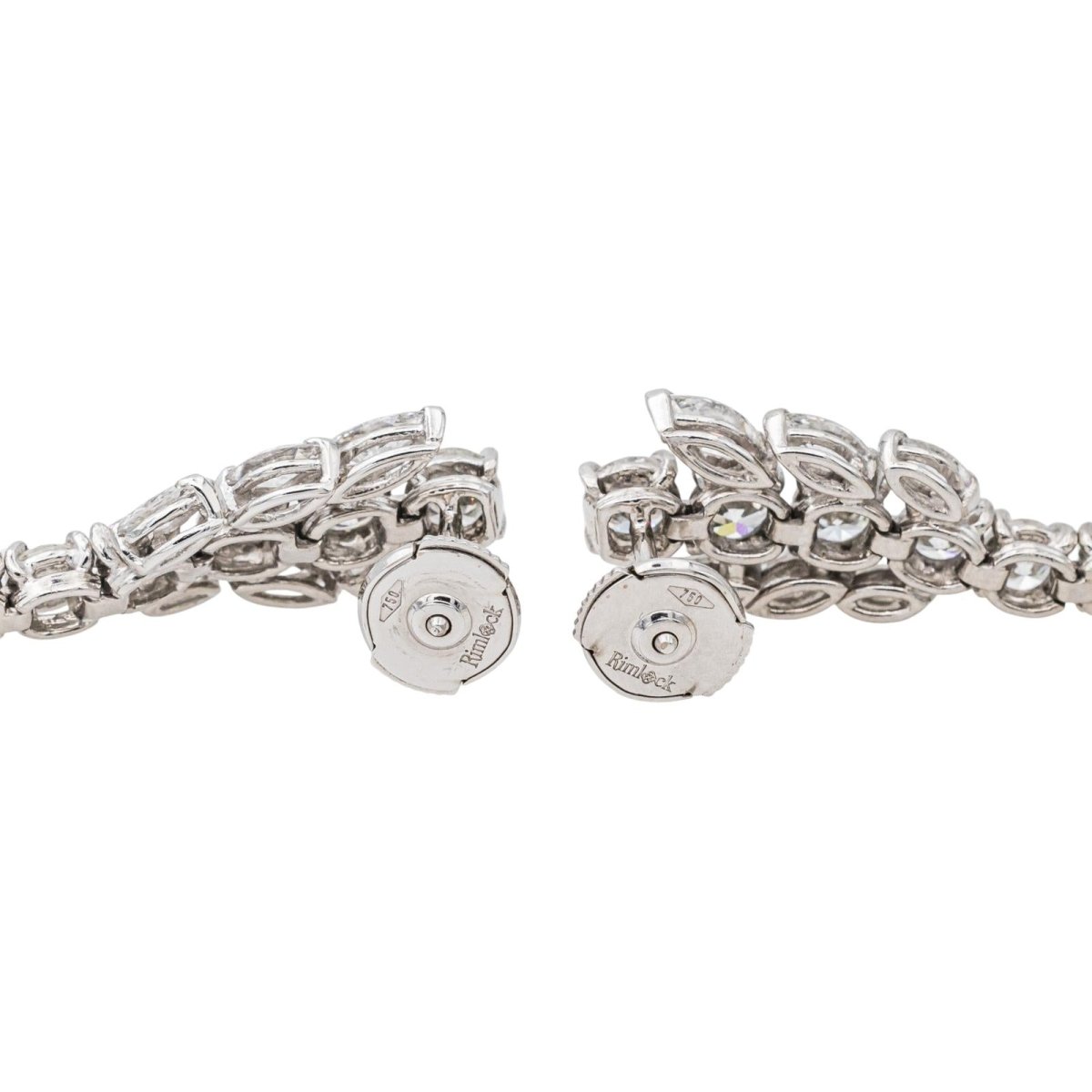 Boucles d'oreilles Pendantes Or blanc Diamant - Castafiore