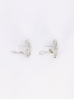 Boucles d'oreilles pendantes or blanc diamants 8,5 carats - Castafiore