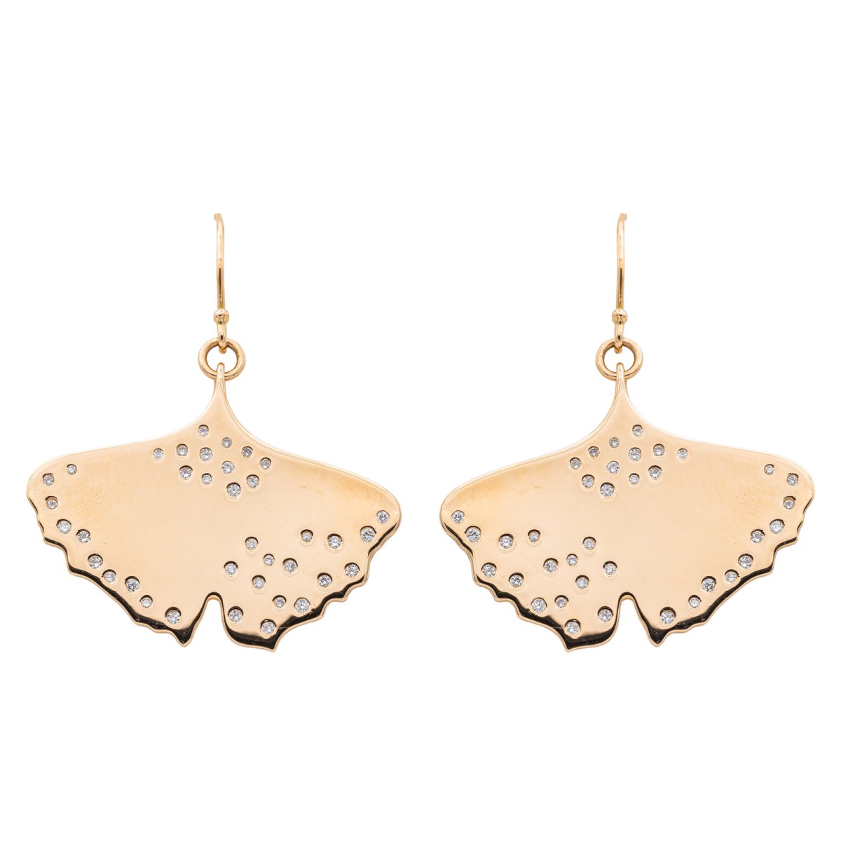 Boucles d'oreilles Pendantes Or rose Diamant - Castafiore