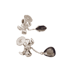 Boucles d'oreilles Pendantes POMELLATO "Forever" en or, quartz et diamants - Castafiore