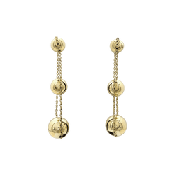 Boucles d'oreilles Pendantes TIFFANY & CO. "HardWear Drop Ball" en or jaune - Castafiore