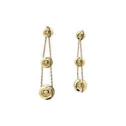 Boucles d'oreilles Pendantes TIFFANY & CO. "HardWear Drop Ball" en or jaune - Castafiore