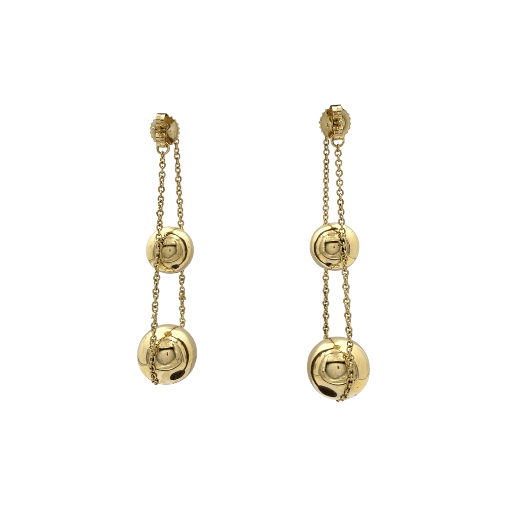 Boucles d'oreilles Pendantes TIFFANY & CO. "HardWear Drop Ball" en or jaune - Castafiore