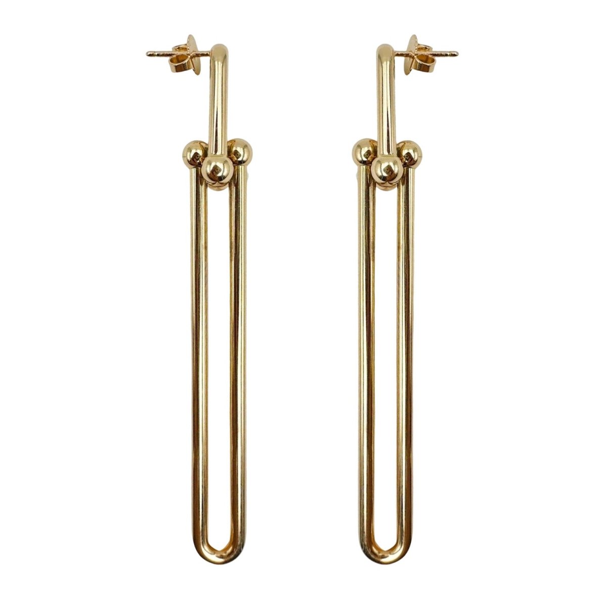 Boucles d'oreilles Pendantes TIFFANY & CO. "HardWear" en or rose - Castafiore