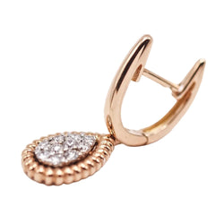 Boucles d'oreilles Pendentifs en or bleu, or blanc et diamants - Castafiore