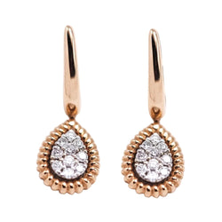 Boucles d'oreilles Pendentifs en or bleu, or blanc et diamants - Castafiore