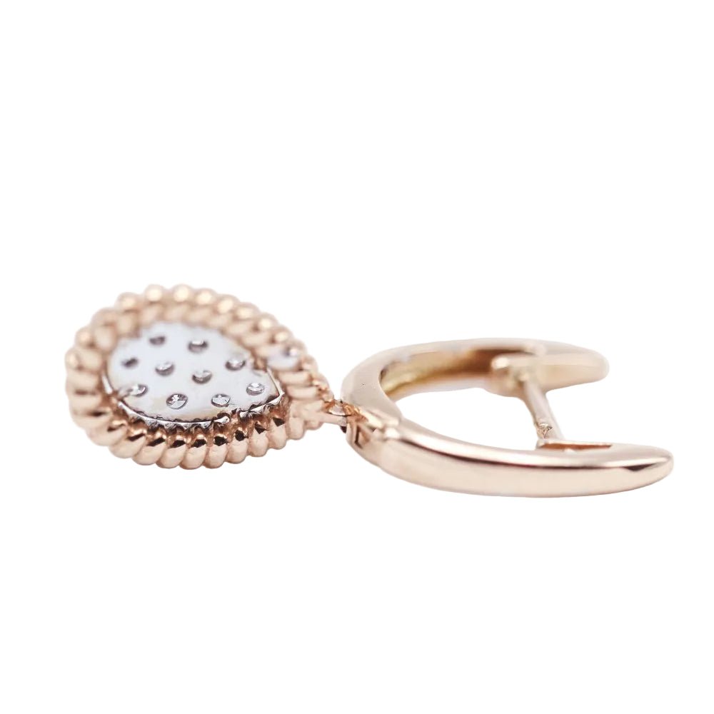 Boucles d'oreilles Pendentifs en or bleu, or blanc et diamants - Castafiore