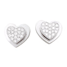 Boucles d'oreilles PIAGET "Coeur" en or blanc et diamants - Castafiore