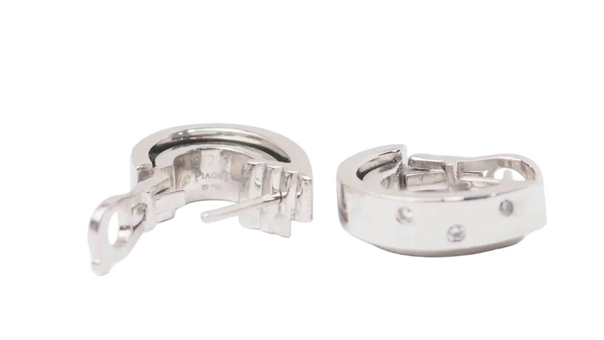 Boucles d'oreilles Piaget Possession en or blanc et diamants - Castafiore
