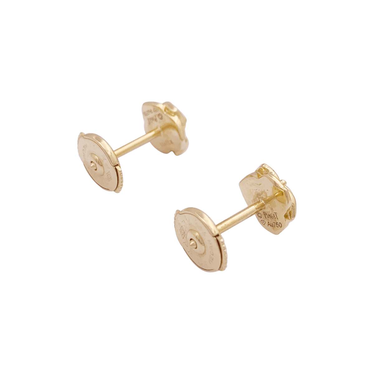 Boucles d'oreilles PIAGET "Rose Piaget" en or jaune et diamants - Castafiore