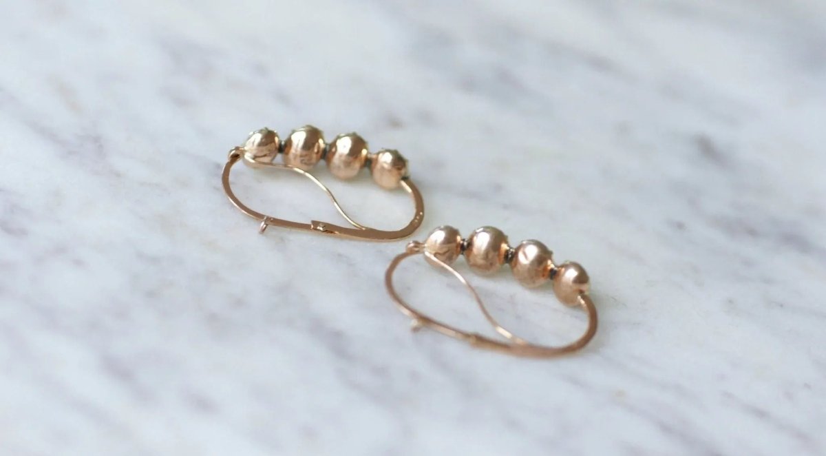 Boucles d'oreilles poissardes améthyste - Castafiore