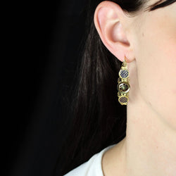 Boucles d'oreilles poissardes en or jaune - Castafiore