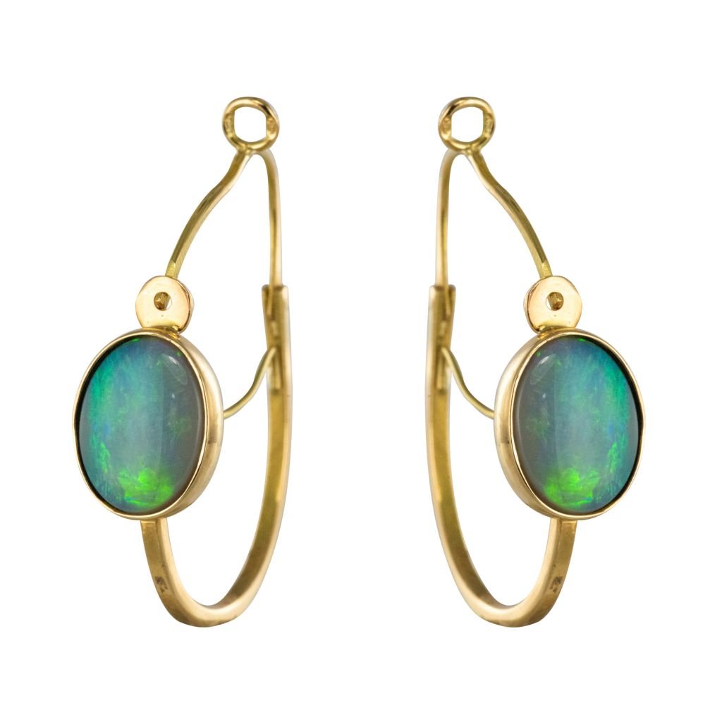 Boucles d'oreilles poissardes opales - Castafiore