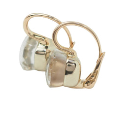 Boucles d'oreilles Pomellato en or rose et Topazes blanches - Castafiore