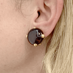 Boucles d'oreilles Pomellato, "Griffe", grenat, or jaune. - Castafiore