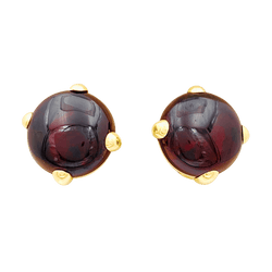 Boucles d'oreilles Pomellato, "Griffe", grenat, or jaune. - Castafiore
