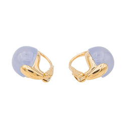 Boucles d'oreilles POMELLATO "Luna" en or jaune et calcédoine - Castafiore