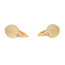 Boucles d'oreilles POMELLATO "Luna" en or rose et pierre de lune - Castafiore