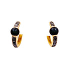 Boucles d'oreilles Pomellato, "M'ama non M'ama", en or rose, onyx et diamants - Castafiore