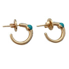 Boucles d'oreilles POMELLATO "M'ama non M'ama" en or rose, zircons et turquoises - Castafiore