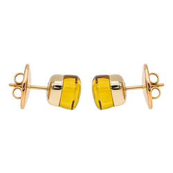 Boucles d'oreilles POMELLATO "Nudo" en Or jaune et Citrine - Castafiore