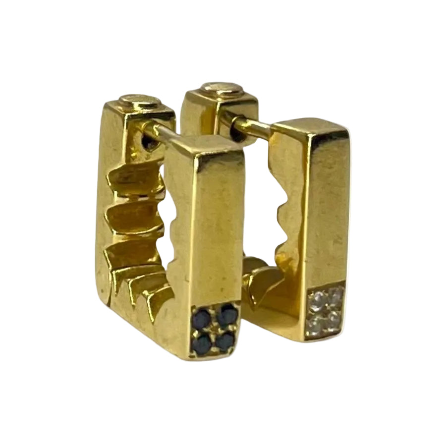 Boucles d'oreilles PONTE VECCHIO GIOIELLI en or jaune et diamants - Castafiore