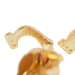 Boucles d'oreilles Puces CARTIER "C" en or jaune et diamants - Castafiore