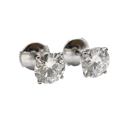Boucles d'oreilles Puces CARTIER en or blanc et diamants - Castafiore