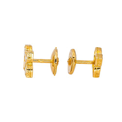 Boucles d'oreilles Puces CARTIER "Hindu" en or jaune et diamants - Castafiore