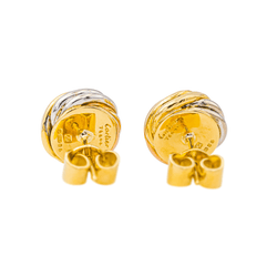 Boucles d'oreilles Puces CARTIER "Trinity" en or jaune, or blanc et or rose - Castafiore