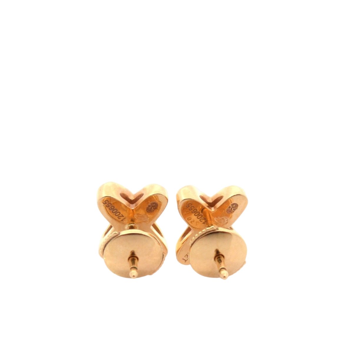 Boucles d'oreilles Puces CHAUMET en or jaune et diamants - Castafiore