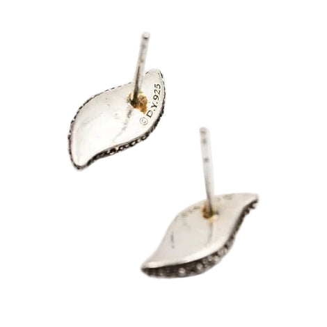 Boucles d'Oreilles Puces DAVID YURMAN en argent, saphirs et diamants - Castafiore