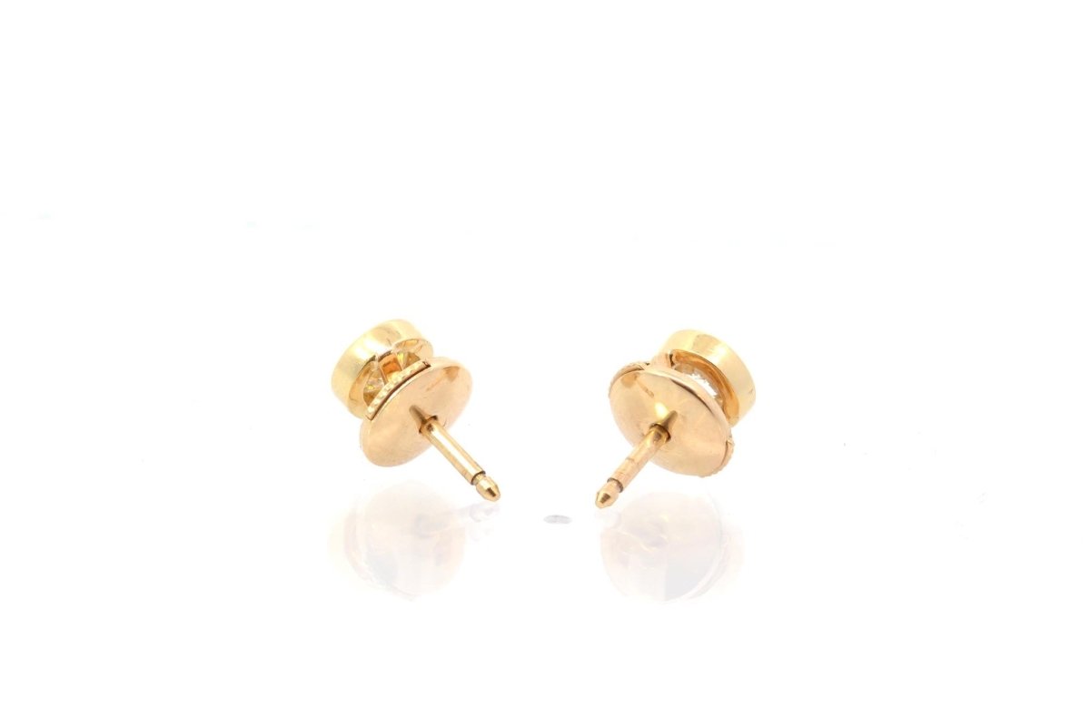 Boucles d’oreilles puces diamant en or - Castafiore