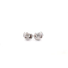 Boucles d'oreilles Puces Diamants en or blanc 18k - Castafiore