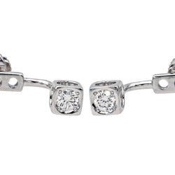 Boucles d'oreilles Puces DINH VAN "Cube" en or blanc et diamants - Castafiore