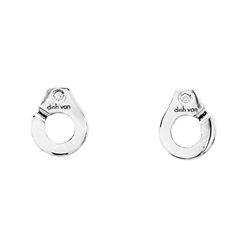 Dinh Van earrings, "Handcuffs white gold and diamonds.