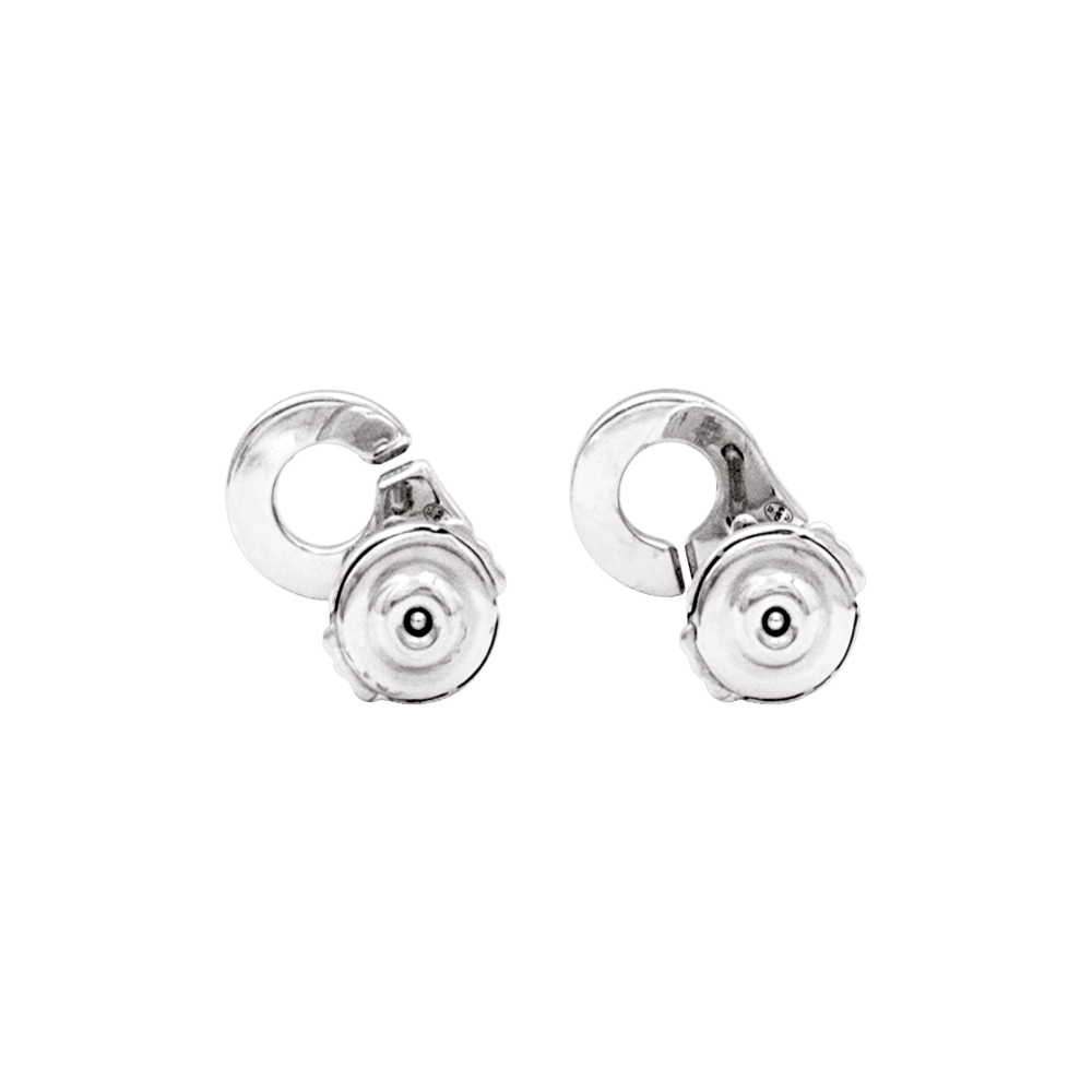 Dinh Van earrings, "Handcuffs white gold and diamonds.