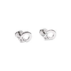 Dinh Van earrings, "Handcuffs white gold and diamonds.