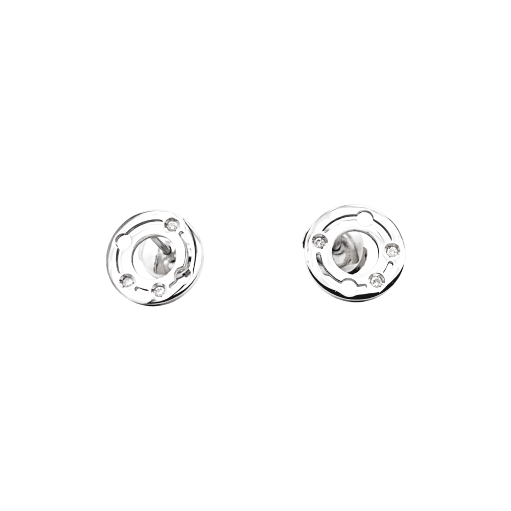 Dinh Van earrings, "Pulse", white gold and diamonds.