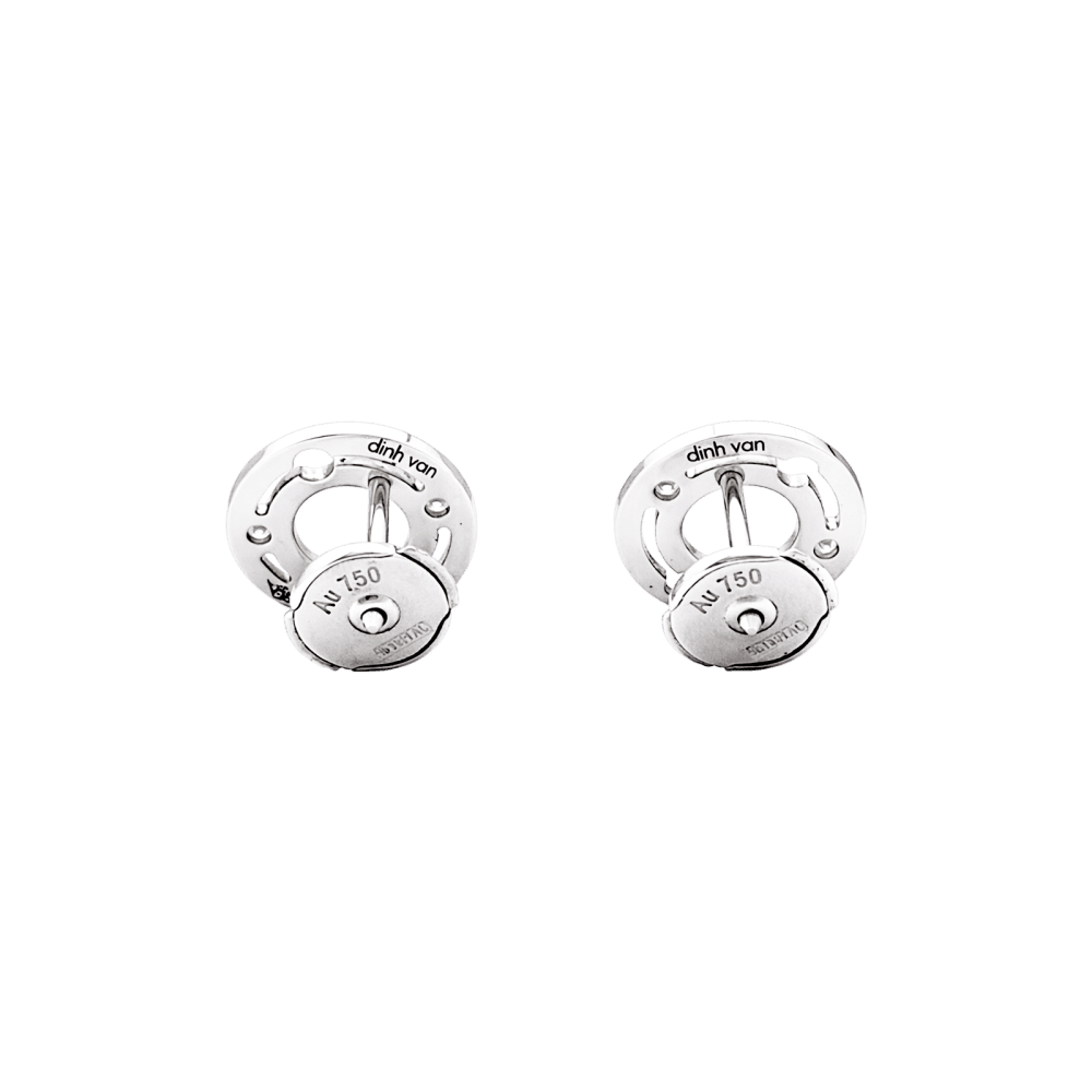 Dinh Van earrings, "Pulse", white gold and diamonds.